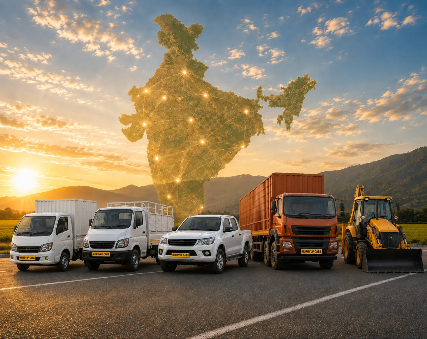 Transport vehicles across India