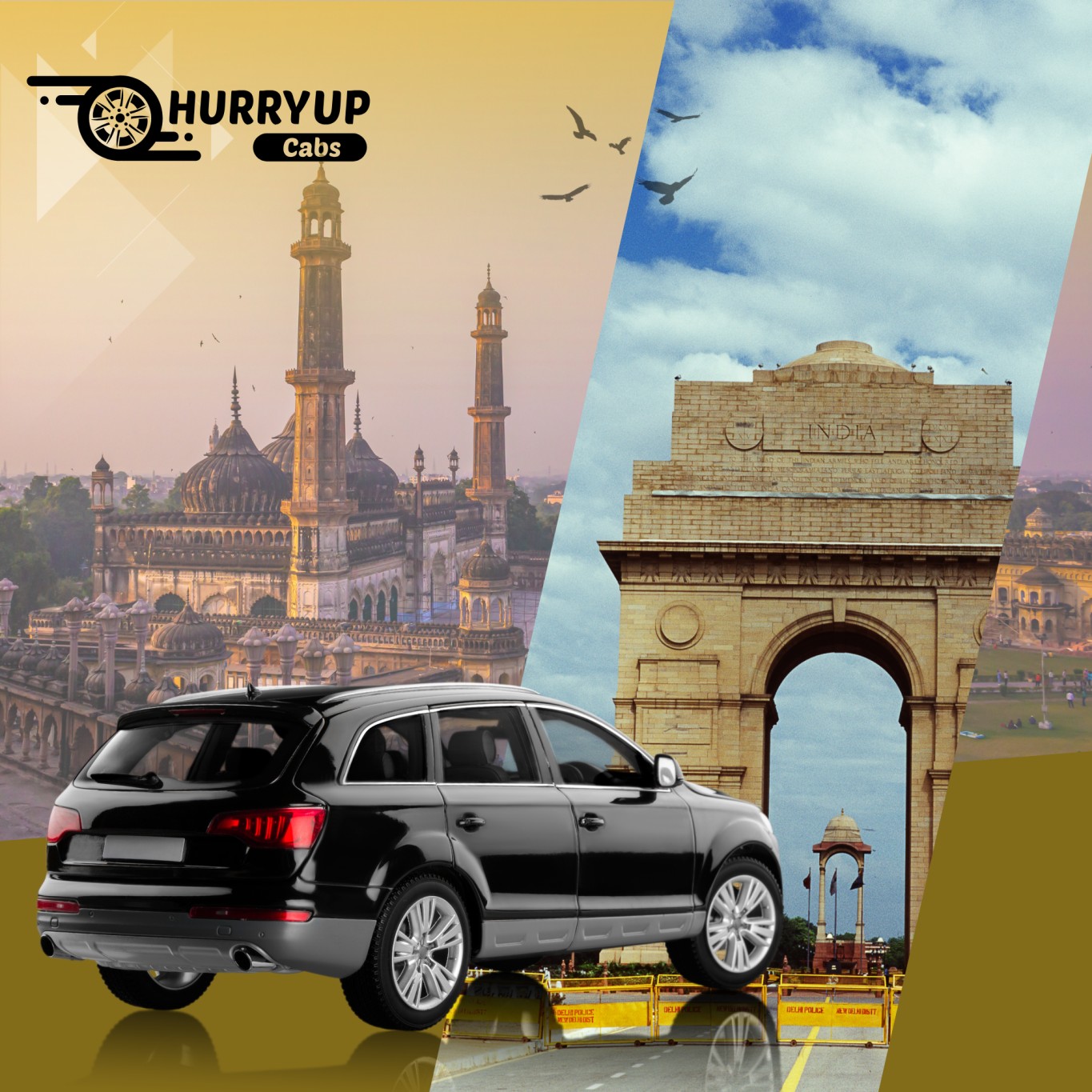 Lucknow to Delhi Taxi Service